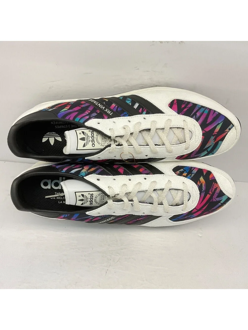 adidas Men's Low-Cut TRX Vintage Athletic Sneakers HQ9851 White/Multi Size 13M